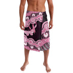 Australia Indigenous Lavalava Pink Ribbon Breast Cancer Butterfly Aboriginal Black - Aussie Hoodie