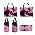 Australia Indigenous Leather Bag Pink Ribbon Breast Cancer Butterfly Aboriginal Black - Aussie Hoodie