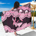 Australia Indigenous Sarong Pink Ribbon Breast Cancer Butterfly Aboriginal Black - Aussie Hoodie