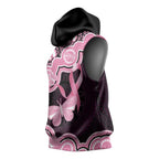 Australia Indigenous Sleeveless Hoodie Pink Ribbon Breast Cancer Butterfly Aboriginal Black - Aussie Hoodie