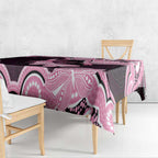 Australia Indigenous Tablecloth Pink Ribbon Breast Cancer Butterfly Aboriginal Black - Aussie Hoodie