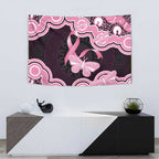 Australia Indigenous Tapestry Pink Ribbon Breast Cancer Butterfly Aboriginal Black - Aussie Hoodie
