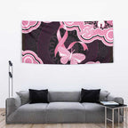Australia Indigenous Tapestry Pink Ribbon Breast Cancer Butterfly Aboriginal Black - Aussie Hoodie