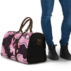 Australia Indigenous Travel Bag Pink Ribbon Breast Cancer Butterfly Aboriginal Black - Aussie Hoodie