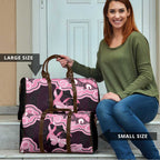 Australia Indigenous Travel Bag Pink Ribbon Breast Cancer Butterfly Aboriginal Black - Aussie Hoodie