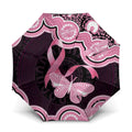 Australia Indigenous Umbrella Pink Ribbon Breast Cancer Butterfly Aboriginal Black - Aussie Hoodie