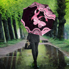 Australia Indigenous Umbrella Pink Ribbon Breast Cancer Butterfly Aboriginal Black - Aussie Hoodie