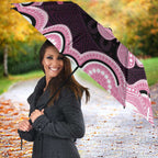 Australia Indigenous Umbrella Pink Ribbon Breast Cancer Butterfly Aboriginal Black - Aussie Hoodie
