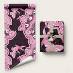 Australia Indigenous Wrapping Paper Pink Ribbon Breast Cancer Butterfly Aboriginal Black - Aussie Hoodie
