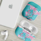 Hereditary And Gynecologic Cancer Awareness AirPods Case Teal Pink Ribbon Aboriginal Art - Aussie Hoodie