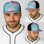 Hereditary And Gynecologic Cancer Awareness Baseball Net Cap Teal Pink Ribbon Aboriginal Art - Aussie Hoodie