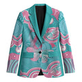 Hereditary And Gynecologic Cancer Awareness Blazer Teal Pink Ribbon Aboriginal Art - Aussie Hoodie
