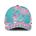 Hereditary And Gynecologic Cancer Awareness Classic Cap Teal Pink Ribbon Aboriginal Art - Aussie Hoodie