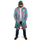 Hereditary And Gynecologic Cancer Awareness Cloak Teal Pink Ribbon Aboriginal Art - Aussie Hoodie