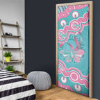 Hereditary And Gynecologic Cancer Awareness Door Cover Teal Pink Ribbon Aboriginal Art - Aussie Hoodie
