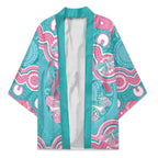Hereditary And Gynecologic Cancer Awareness Kimono Teal Pink Ribbon Aboriginal Art - Aussie Hoodie
