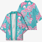 Hereditary And Gynecologic Cancer Awareness Kimono Teal Pink Ribbon Aboriginal Art - Aussie Hoodie