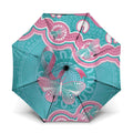 Hereditary And Gynecologic Cancer Awareness Umbrella Teal Pink Ribbon Aboriginal Art - Aussie Hoodie