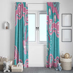Hereditary And Gynecologic Cancer Awareness Window Curtain Teal Pink Ribbon Aboriginal Art - Aussie Hoodie