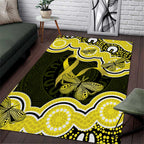 Yellow Ribbon Sarcoma Awareness Month Area Rug Aboriginal Art - Aussie Hoodie