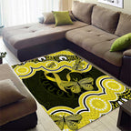 Yellow Ribbon Sarcoma Awareness Month Area Rug Aboriginal Art - Aussie Hoodie