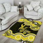 Yellow Ribbon Sarcoma Awareness Month Area Rug Aboriginal Art - Aussie Hoodie