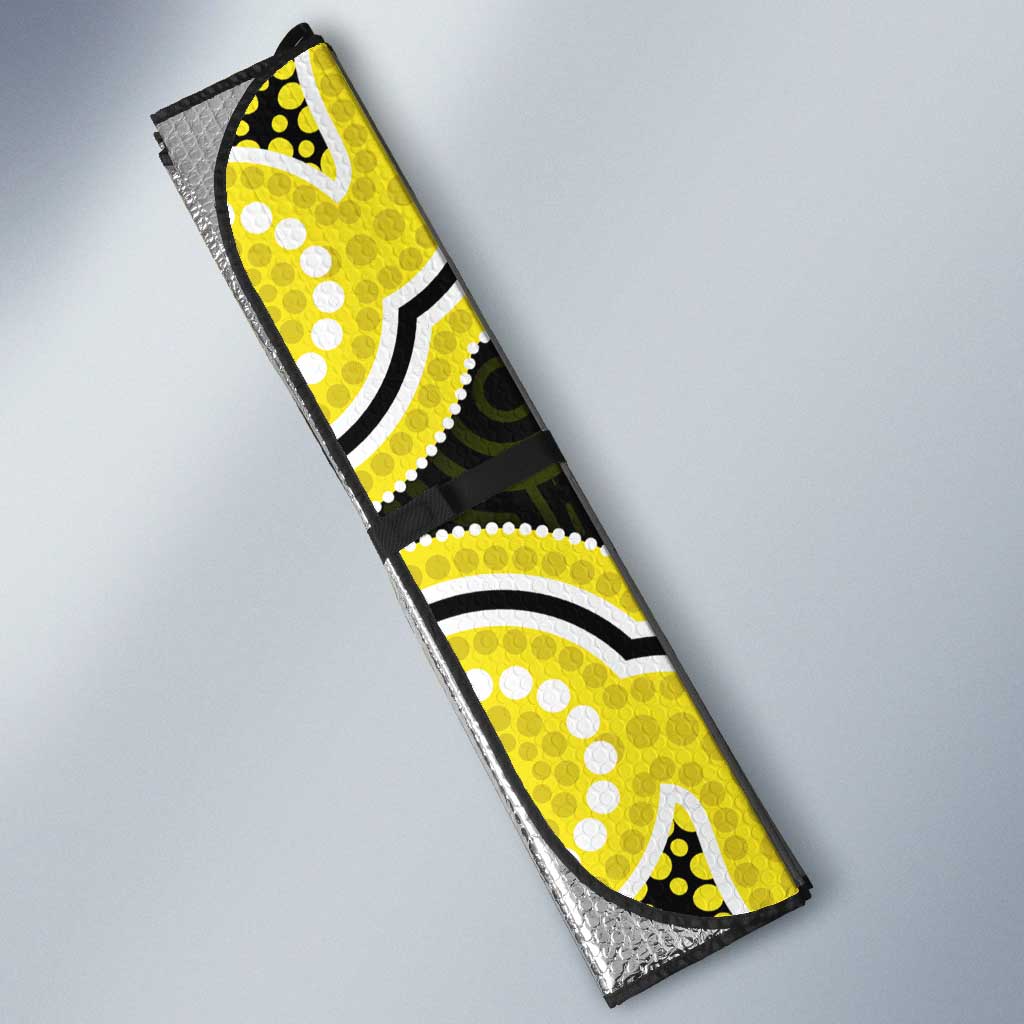 Yellow Ribbon Sarcoma Awareness Month Auto Sun Shade Aboriginal Art - Aussie Hoodie