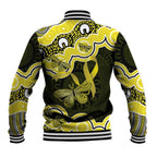 Yellow Ribbon Sarcoma Awareness Month Baseball Jacket Aboriginal Art - Aussie Hoodie