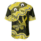 Yellow Ribbon Sarcoma Awareness Month Baseball Jersey Aboriginal Art - Aussie Hoodie