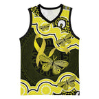 Yellow Ribbon Sarcoma Awareness Month Basketball Jersey Aboriginal Art - Aussie Hoodie