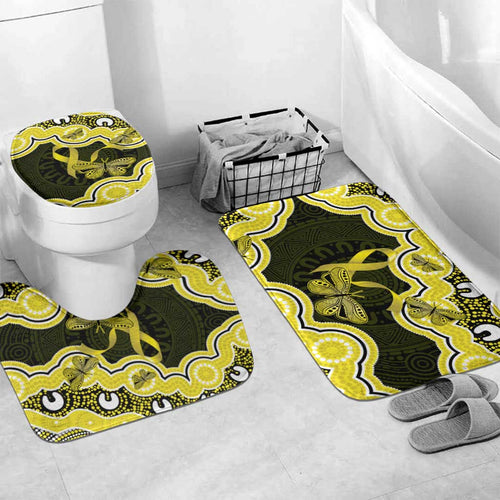 Yellow Ribbon Sarcoma Awareness Month Bathroom Set Aboriginal Art - Aussie Hoodie
