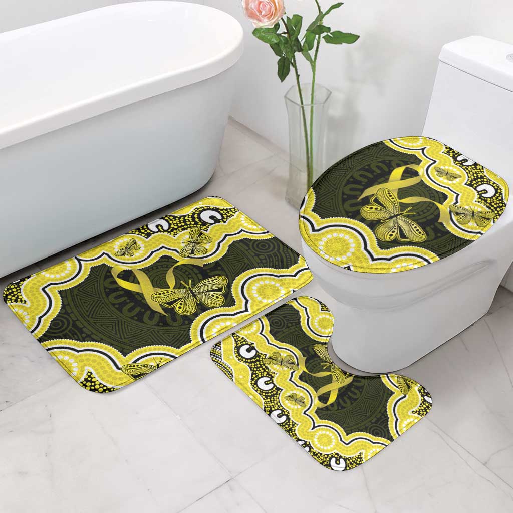 Yellow Ribbon Sarcoma Awareness Month Bathroom Set Aboriginal Art - Aussie Hoodie
