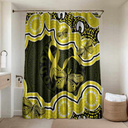 Yellow Ribbon Sarcoma Awareness Month Bathroom Set Aboriginal Art - Aussie Hoodie