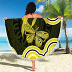 Yellow Ribbon Sarcoma Awareness Month Beach Blanket Aboriginal Art - Aussie Hoodie