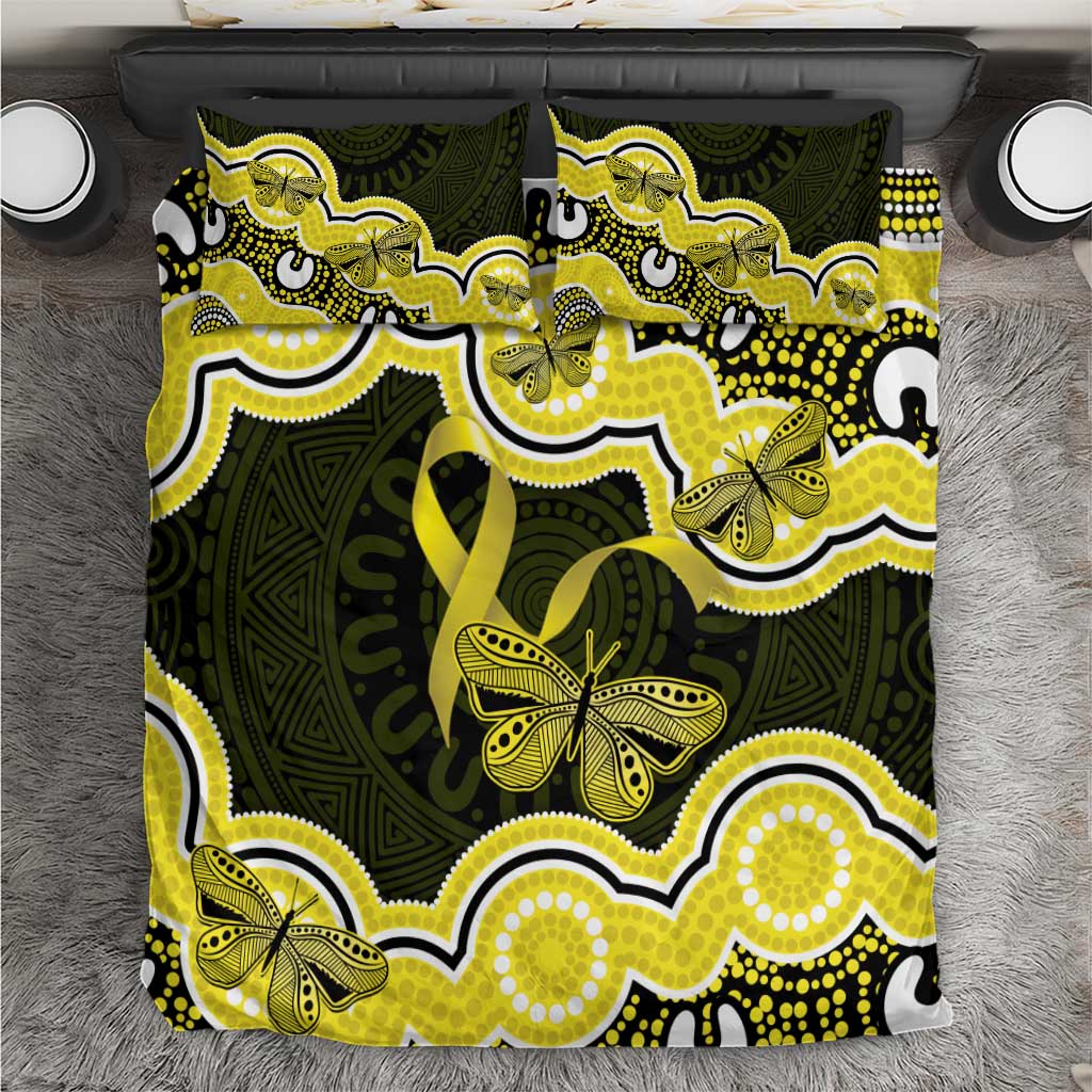 Yellow Ribbon Sarcoma Awareness Month Bedding Set Aboriginal Art - Aussie Hoodie