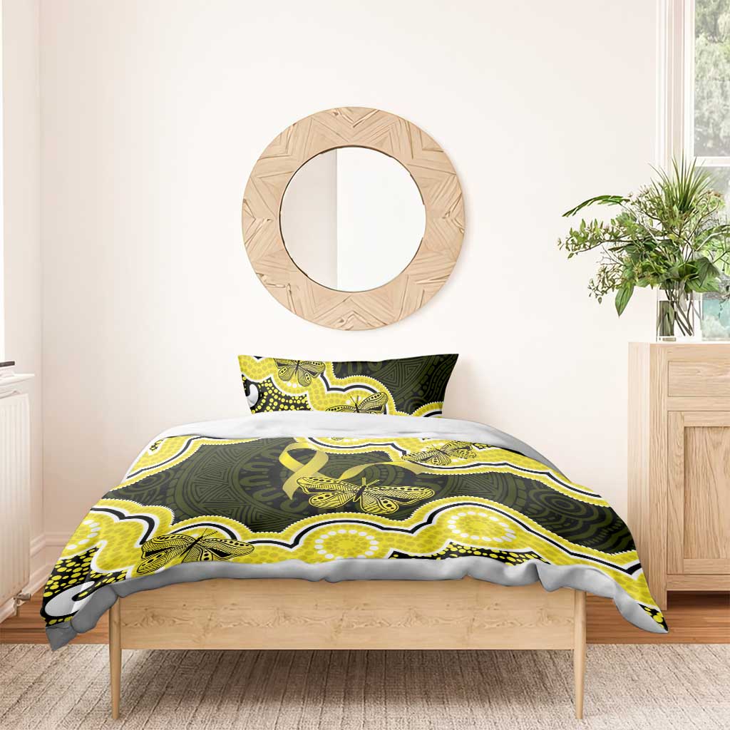Yellow Ribbon Sarcoma Awareness Month Bedding Set Aboriginal Art - Aussie Hoodie