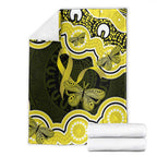 Yellow Ribbon Sarcoma Awareness Month Blanket Aboriginal Art - Aussie Hoodie