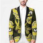 Yellow Ribbon Sarcoma Awareness Month Blazer Aboriginal Art - Aussie Hoodie