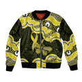Yellow Ribbon Sarcoma Awareness Month Bomber Jacket Aboriginal Art - Aussie Hoodie