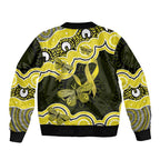 Yellow Ribbon Sarcoma Awareness Month Bomber Jacket Aboriginal Art - Aussie Hoodie
