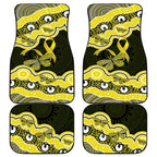 Yellow Ribbon Sarcoma Awareness Month Car Mats Aboriginal Art - Aussie Hoodie