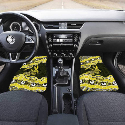 Yellow Ribbon Sarcoma Awareness Month Car Mats Aboriginal Art - Aussie Hoodie