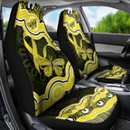Yellow Ribbon Sarcoma Awareness Month Car Seat Cover Aboriginal Art - Aussie Hoodie