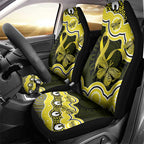 Yellow Ribbon Sarcoma Awareness Month Car Seat Cover Aboriginal Art - Aussie Hoodie
