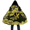 Yellow Ribbon Sarcoma Awareness Month Cloak Aboriginal Art - Aussie Hoodie