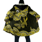 Yellow Ribbon Sarcoma Awareness Month Cloak Aboriginal Art - Aussie Hoodie
