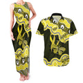 Yellow Ribbon Sarcoma Awareness Month Couples Matching Tank Maxi Dress and Hawaiian Shirt Aboriginal Art - Aussie Hoodie