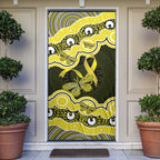 Yellow Ribbon Sarcoma Awareness Month Door Cover Aboriginal Art - Aussie Hoodie