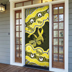 Yellow Ribbon Sarcoma Awareness Month Door Cover Aboriginal Art - Aussie Hoodie