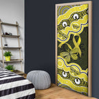 Yellow Ribbon Sarcoma Awareness Month Door Cover Aboriginal Art - Aussie Hoodie